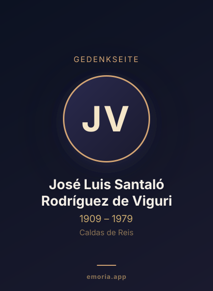 Gedenkportrait von José Luis Santaló Rodríguez de Viguri