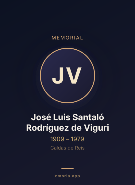 Memorial portrait of José Luis Santaló Rodríguez de Viguri