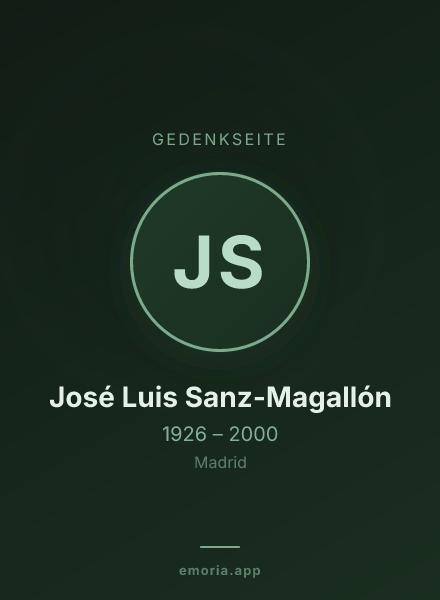 Gedenkportrait von José Luis Sanz-Magallón