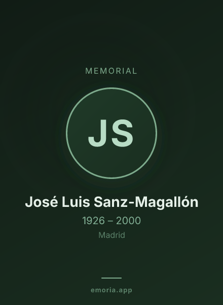 Memorial portrait of José Luis Sanz-Magallón