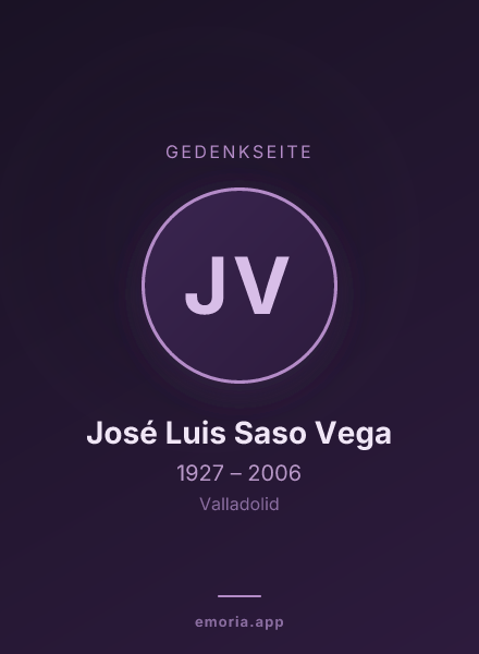 Gedenkportrait von José Luis Saso Vega