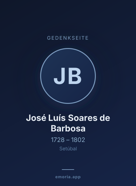 Gedenkportrait von José Luís Soares de Barbosa