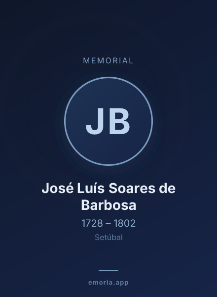 Memorial portrait of José Luís Soares de Barbosa