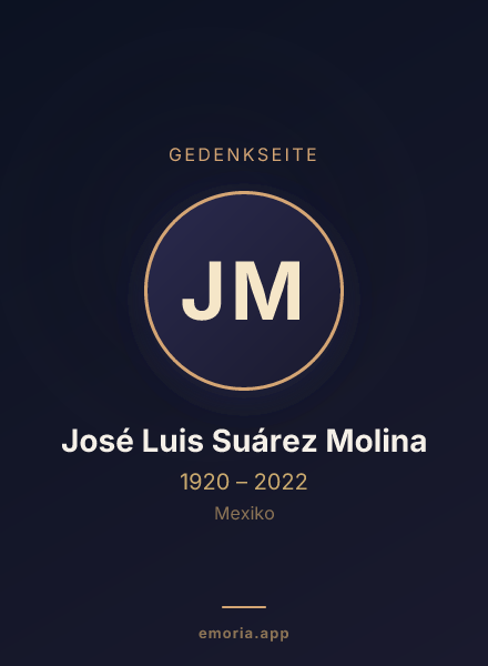 Gedenkportrait von José Luis Suárez Molina