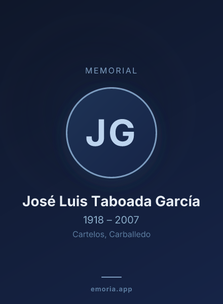 Memorial portrait of José Luis Taboada García