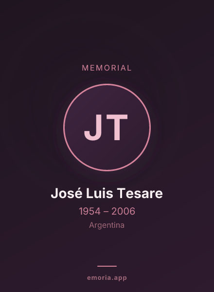 Memorial portrait of José Luis Tesare