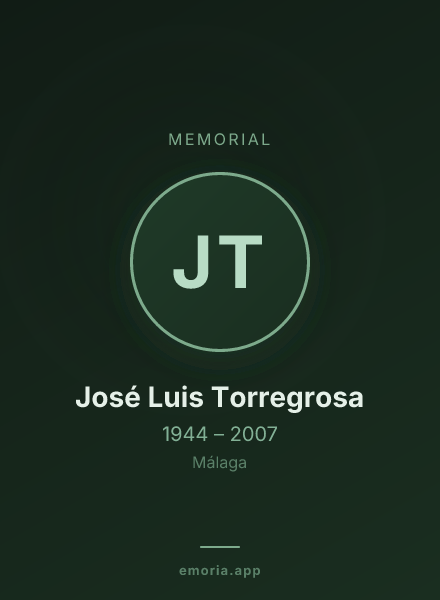Memorial portrait of José Luis Torregrosa