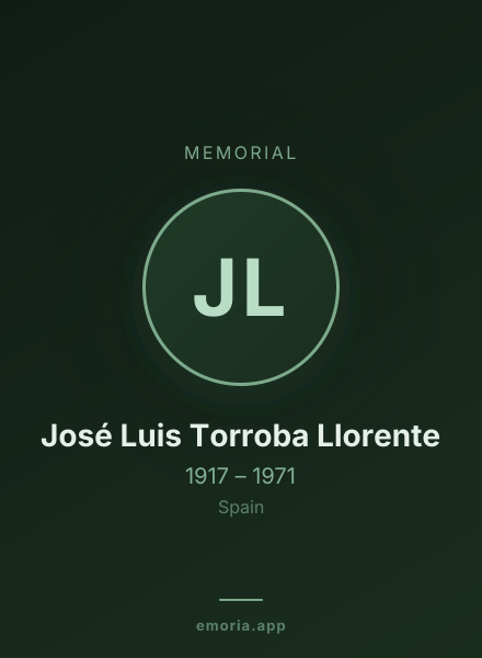 Memorial portrait of José Luis Torroba Llorente