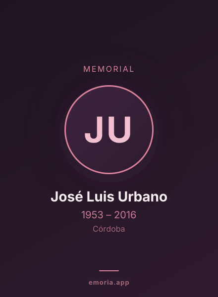 Memorial portrait of José Luis Urbano