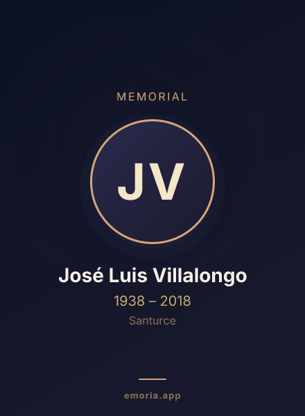 Memorial portrait of José Luis Villalongo