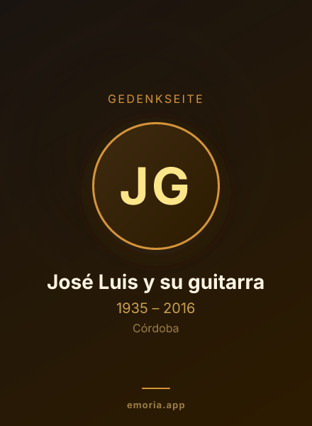 Gedenkportrait von José Luis y su guitarra
