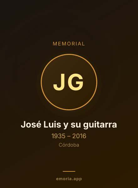 Memorial portrait of José Luis y su guitarra