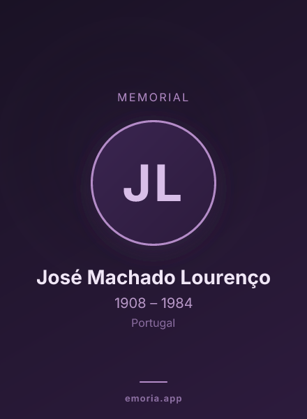Memorial portrait of José Machado Lourenço