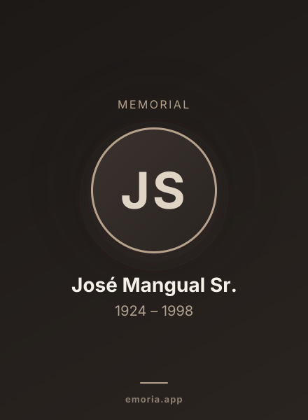 Memorial portrait of José Mangual Sr.