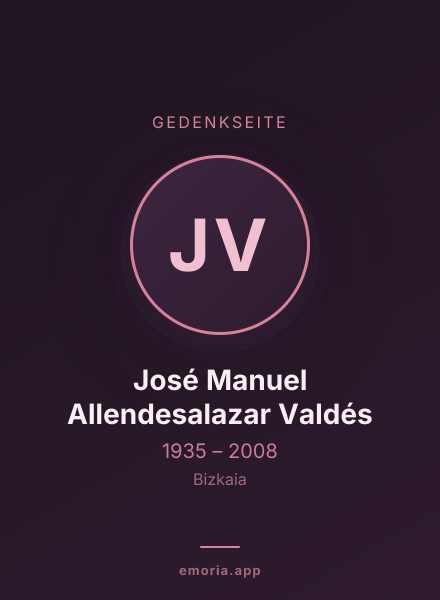 Gedenkportrait von José Manuel Allendesalazar Valdés