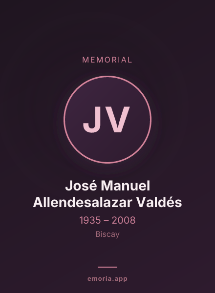 Memorial portrait of José Manuel Allendesalazar Valdés