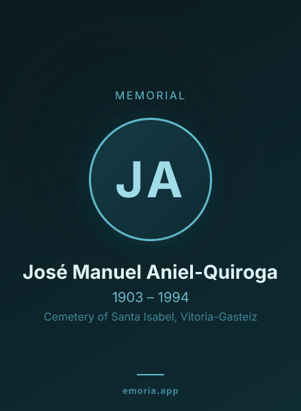 Memorial portrait of José Manuel Aniel-Quiroga