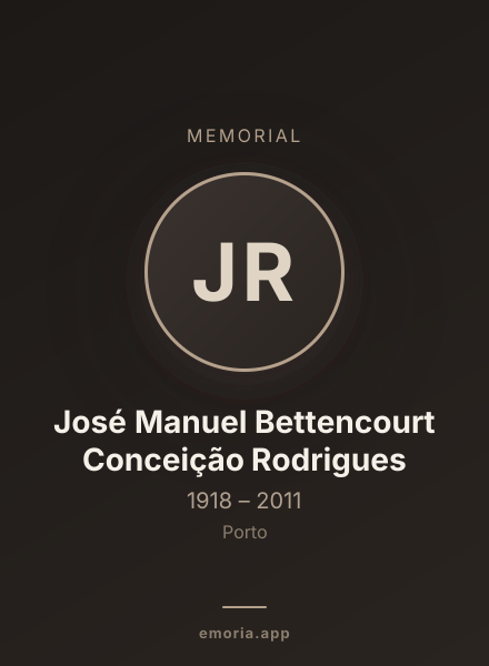 Memorial portrait of José Manuel Bettencourt Conceição Rodrigues