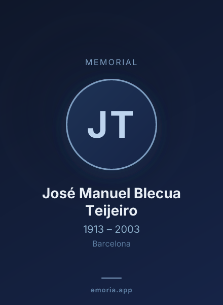 Memorial portrait of José Manuel Blecua Teijeiro