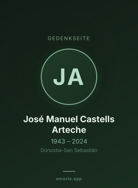 Gedenkportrait von José Manuel Castells Arteche