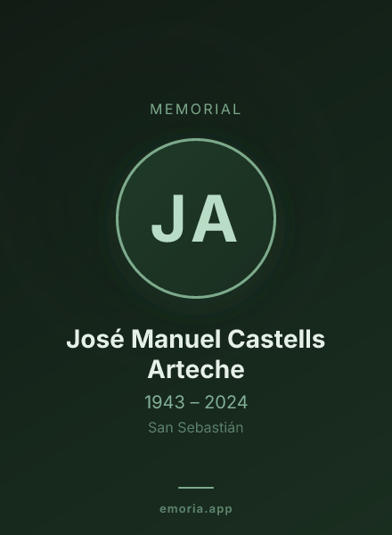 Memorial portrait of José Manuel Castells Arteche