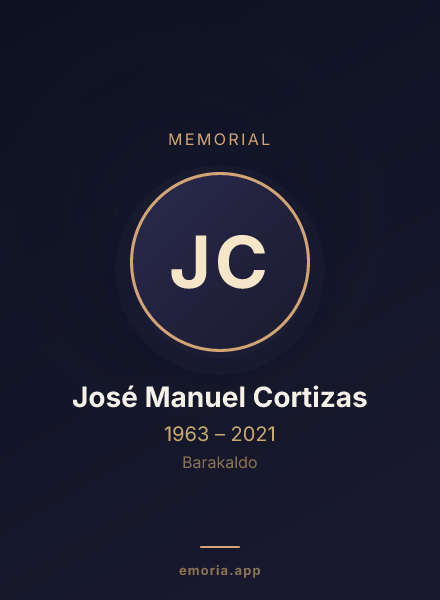Memorial portrait of José Manuel Cortizas