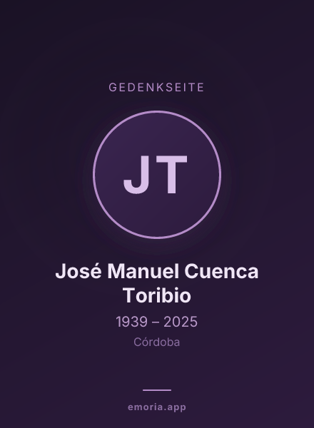 Gedenkportrait von José Manuel Cuenca Toribio