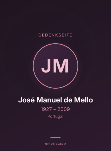Gedenkportrait von José Manuel de Mello