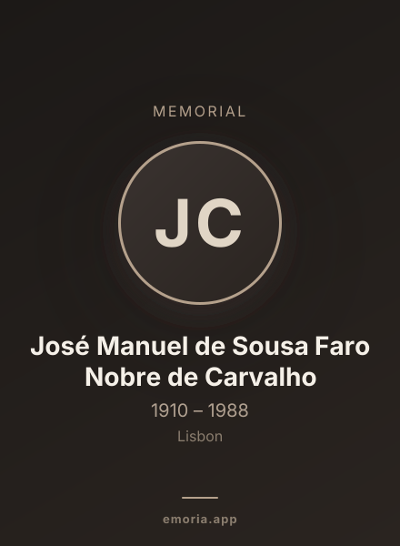 Memorial portrait of José Manuel de Sousa Faro Nobre de Carvalho