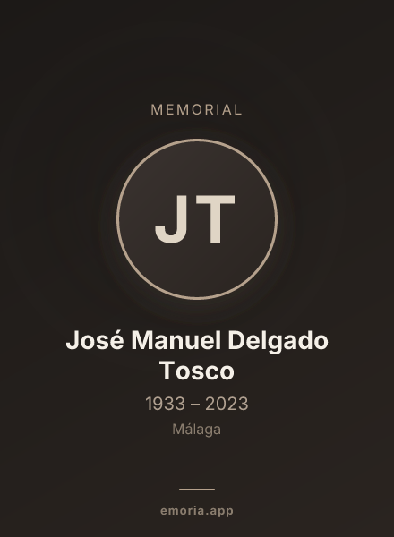 Memorial portrait of José Manuel Delgado Tosco