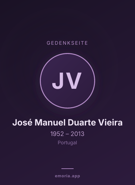 Gedenkportrait von José Manuel Duarte Vieira
