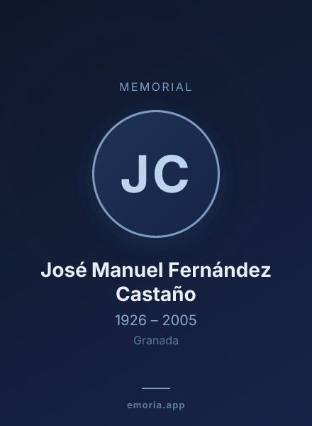 Memorial portrait of José Manuel Fernández Castaño