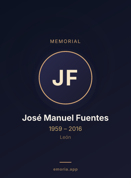 Memorial portrait of José Manuel Fuentes