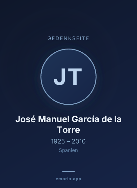 Gedenkportrait von José Manuel García de la Torre