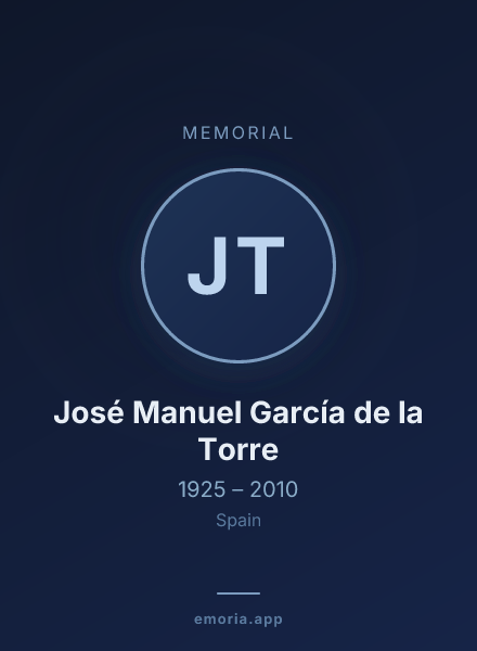 Memorial portrait of José Manuel García de la Torre