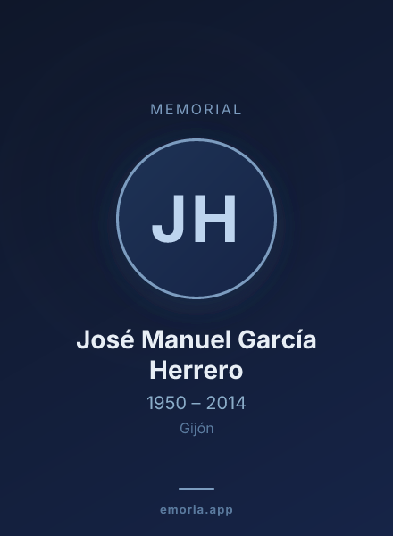 Memorial portrait of José Manuel García Herrero