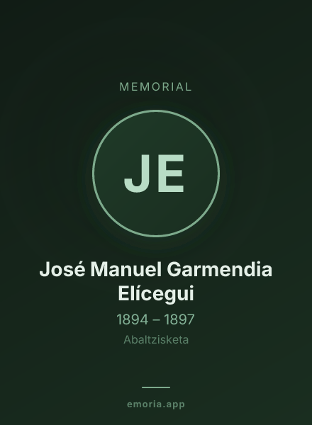 Memorial portrait of José Manuel Garmendia Elícegui