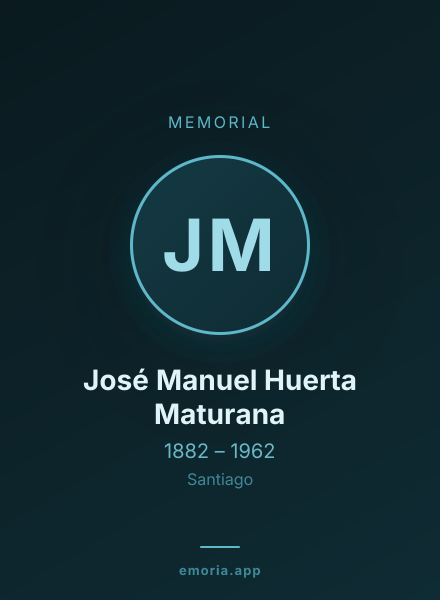 Memorial portrait of José Manuel Huerta Maturana