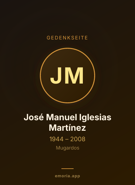 Gedenkportrait von José Manuel Iglesias Martínez