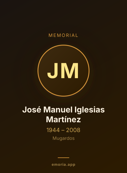Memorial portrait of José Manuel Iglesias Martínez