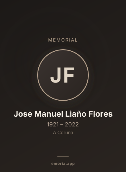 Memorial portrait of Jose Manuel Liaño Flores