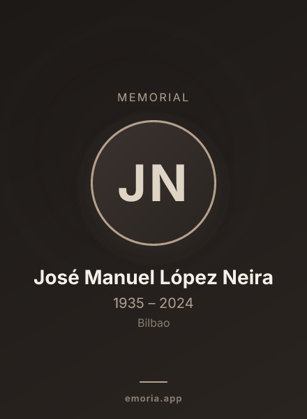 Memorial portrait of José Manuel López Neira