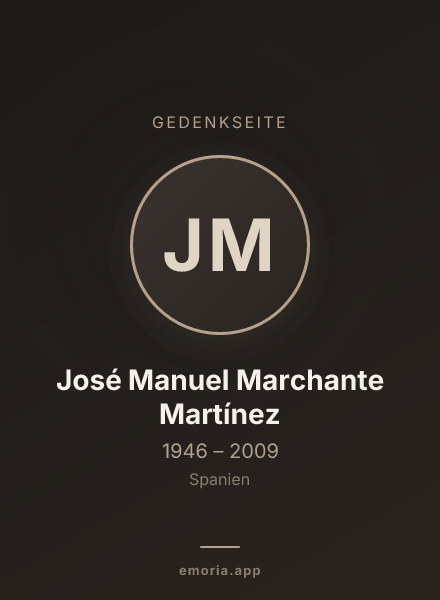 Gedenkportrait von José Manuel Marchante Martínez