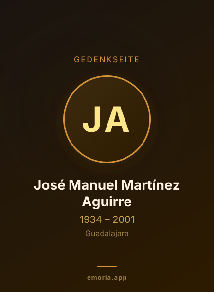 Gedenkportrait von José Manuel Martínez Aguirre