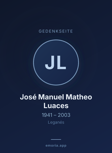 Gedenkportrait von José Manuel Matheo Luaces