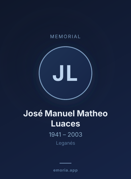Memorial portrait of José Manuel Matheo Luaces