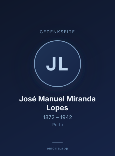 Gedenkportrait von José Manuel Miranda Lopes