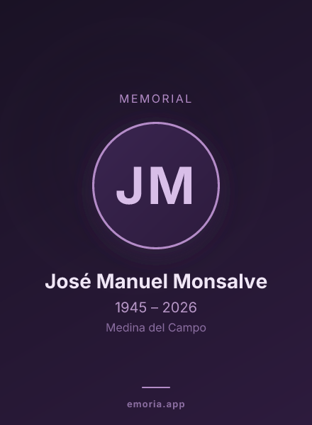Memorial portrait of José Manuel Monsalve
