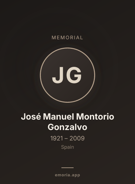 Memorial portrait of José Manuel Montorio Gonzalvo