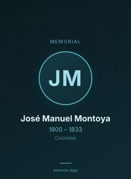 Memorial portrait of José Manuel Montoya